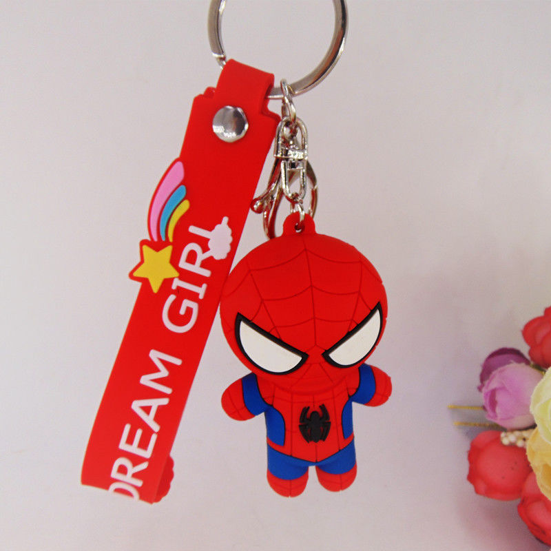 अनुकूलित खिलौने 3 डी कार्टून एनीमे कैप्टन अमेरिका रबर चाबी का सा Custom Pvc Keychain