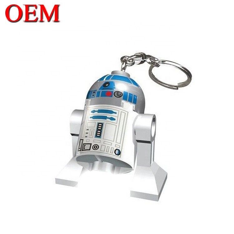 कस्टम विनाइल खिलौना 3 डी एलईडी कार्टून Keychain सामान प्लास्टिक कीरिंग के लिए बैग बनाने