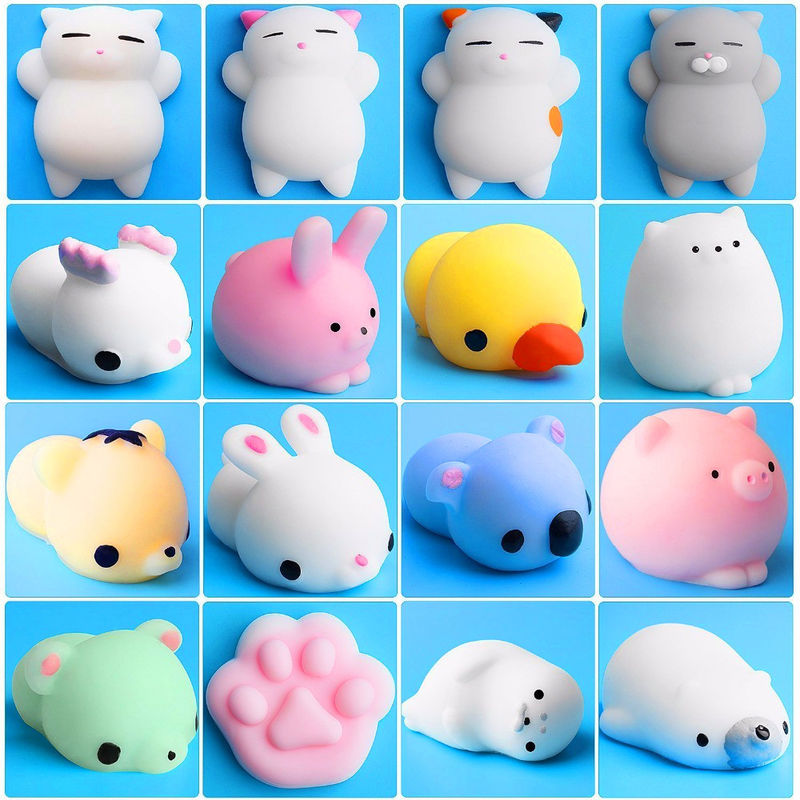 OEM कारखाने कस्टम पशु विरोधी तनाव पतला निचोड़ खिलौने मजेदार खिलौने मिनी Mochi Squishy खिलौना