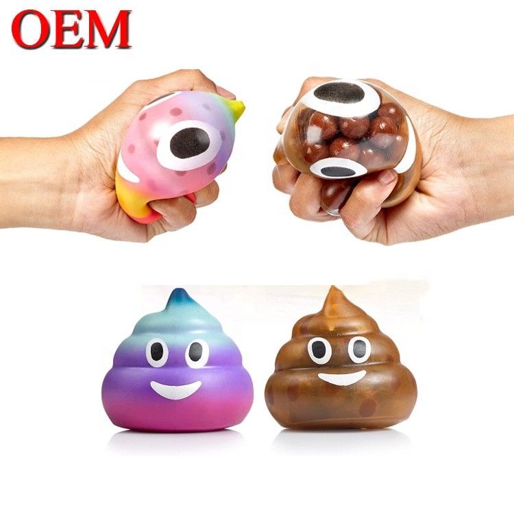 OEM फैक्टरी प्यारा कूक आकार निचोड़ तनाव गेंद OEM टीपीआर तनाव राहत गेंद खिलौना Squishy कार्टून खिलौना बनाने