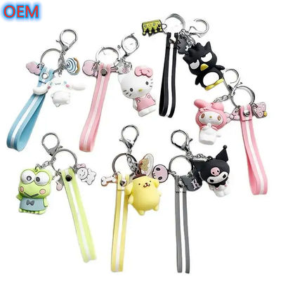 OEM कारखाने कस्टम प्यारा कार्टून Keychain अनुकूलित 3 डी प्लास्टिक पीवीसी Keychain