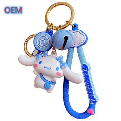 कस्टम 3 डी पीवीसी प्लास्टिक पशु एनीमे Keychain OEM डिजाइन प्यारा प्लास्टिक Keychain