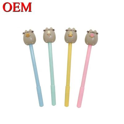 Customized ABS Cute Cat Toy Pen Topper OEM 3D फिगर पेंसिल टॉपर